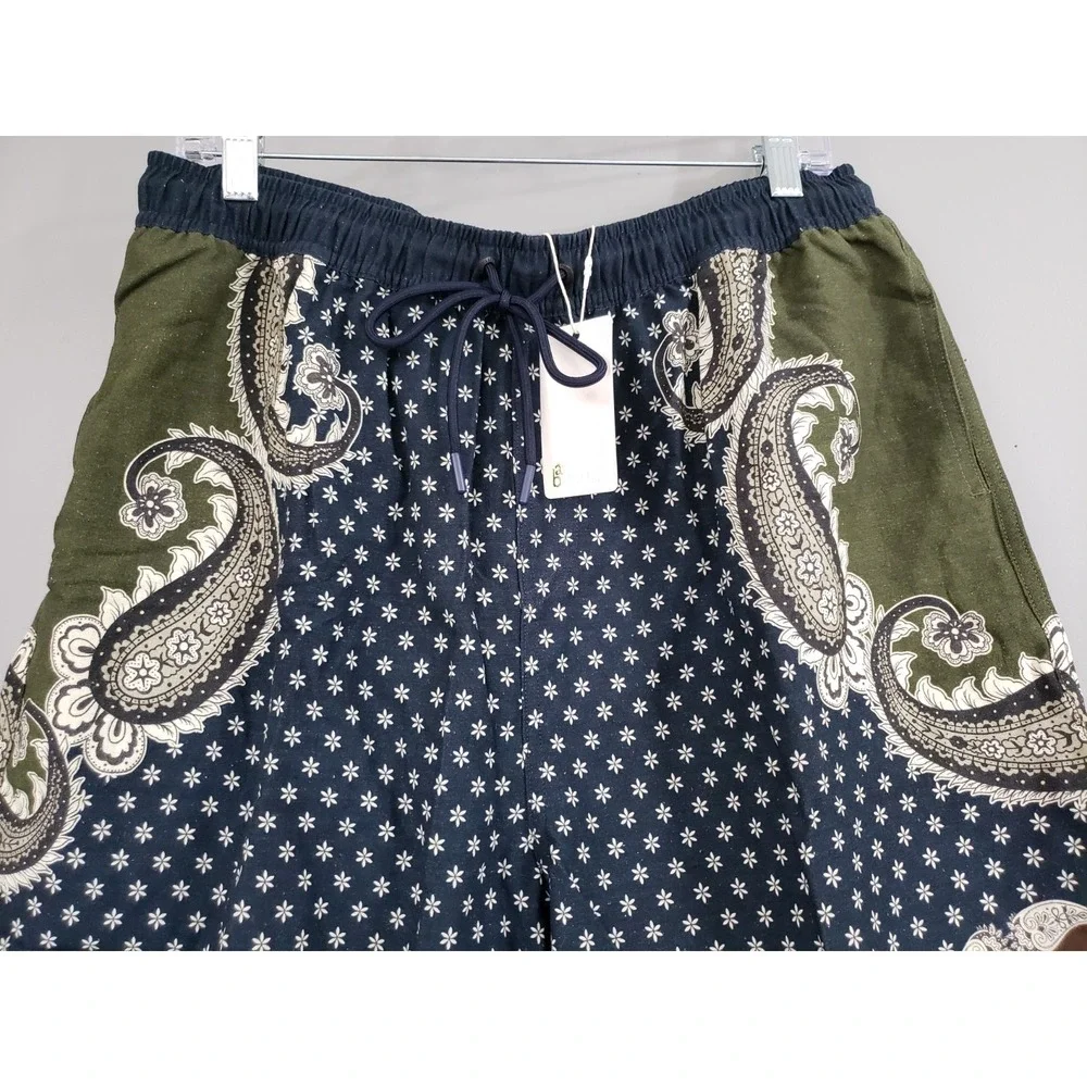 NEW‎ Agua Bendita Cipres Cece Mens Shorts Vacation Resort Cruise Paisley Linen